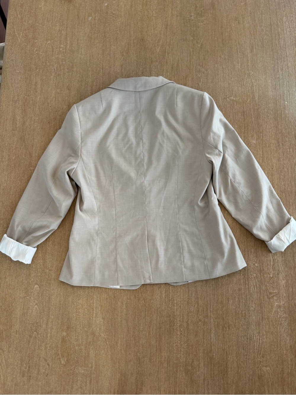 H&M Light Beige One-Button Tailored Blazer | Women’s Medium | Career Office - Picture 2 of 3